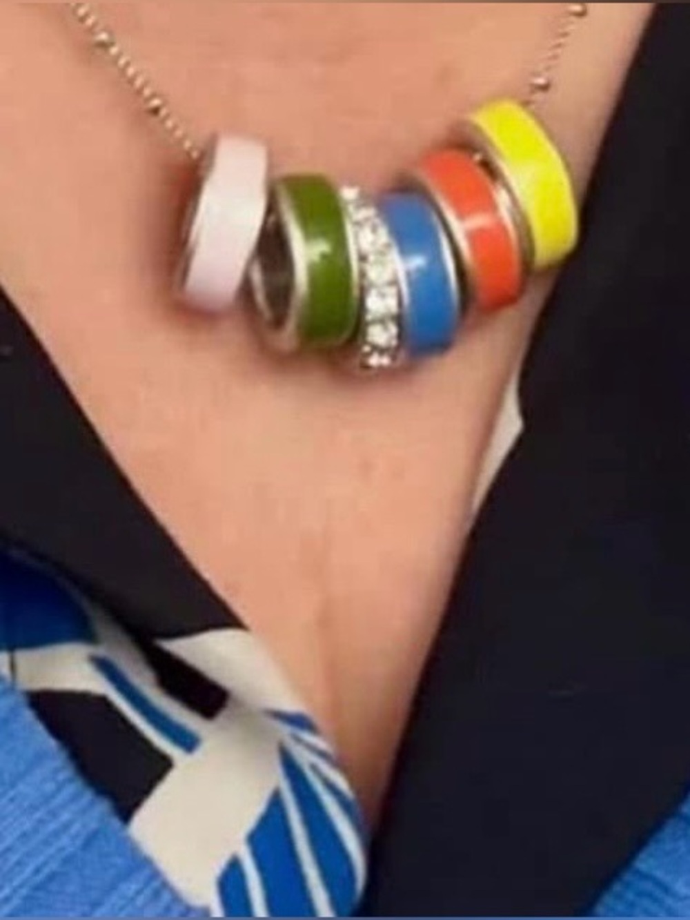 CAbi charm necklace - charm rings are removable. - Picture 6 of 11